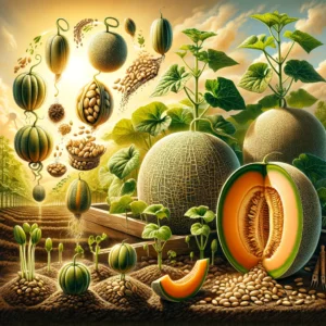 An image showcasing Organic Halona Cantaloupe